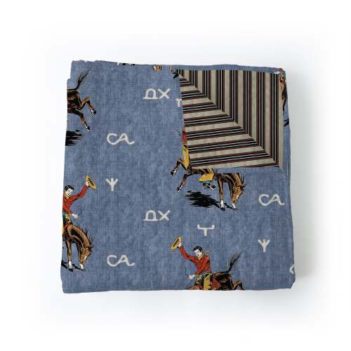 Lazy J Chambray Baby Blanket