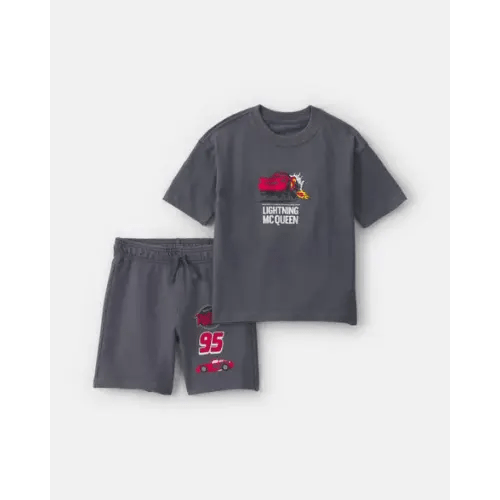 Baby Boy ©Disney/Pixar Cars Short-Sleeve Top & Short Set - Grey | Carter's
