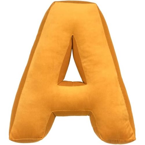 vctops Soft Velvet Letter Pillow English Alphabet A to Z Letter Decorative Throw Pillow for Bedroom Living Room Decor (A,16"x13.5")