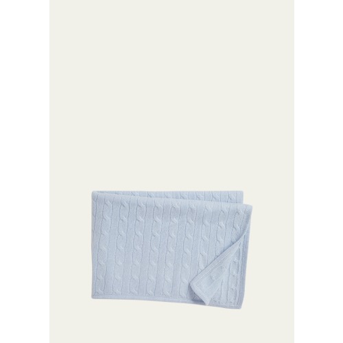 Boy's Cashmere Cable-Knit Baby Blanket