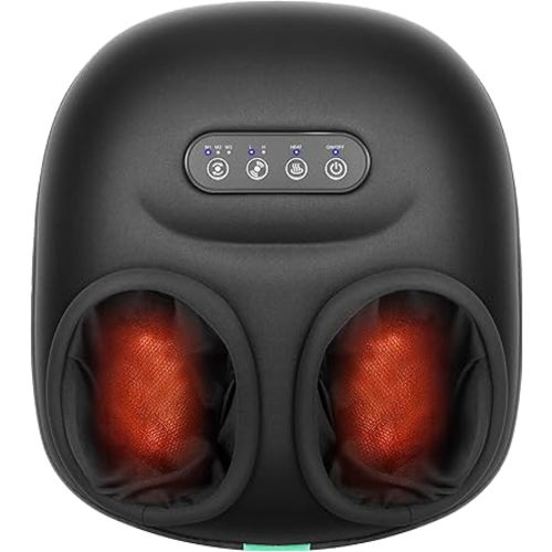 Medcursor Foot Massager Machine with Heat, Rolling, Deep Kneading, Shiatsu Foot Massager for Delivers Pain Relief, Tired, Plantar Fasciitis, Gift for Women Mom Men Fits Up to 13"