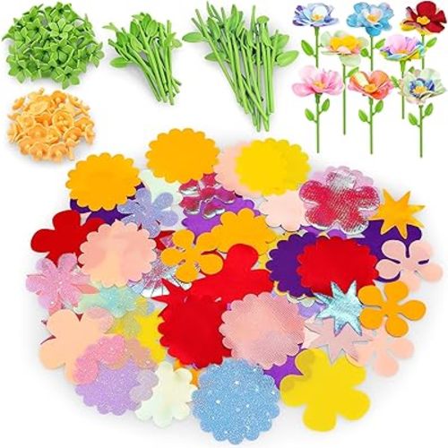 Toyly DIY Fabric Flower Bouquets Toys Accessories - Flowers Market Toy Fittings - Arts & Crafts Toy Parts