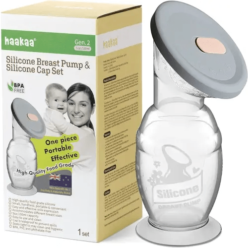 haakaa Silicone Breast Pump & Silicone Cap 5oz/150ml, Gen.2