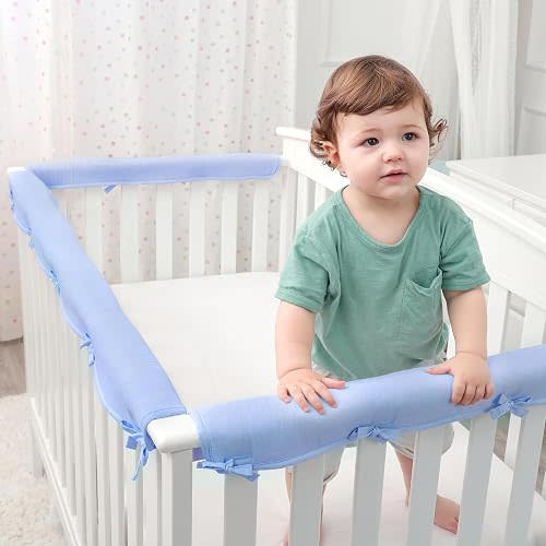 Double Thickness Crib Rail Teething Guard, Designed for Crib Top Rail Only (Not Side Rails) Furniture Edge Protector - Compliant with Infant Safe Sleep Act