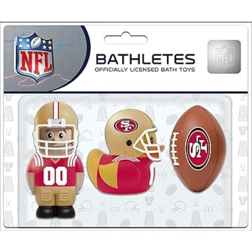 Baby Fanatic Bath Toys 3 Pack - San Francisco 49ers - Officially Licensed NFL Toy Set for Babies