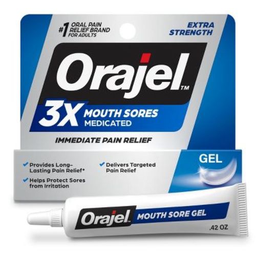 Orajel 3x Medicated Mouth Sores Gel - 0.42oz