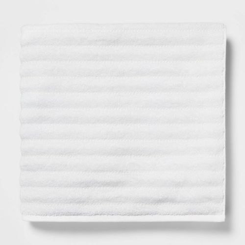 Performance Plus Oversized Bath Towel White - Threshold™: Heavyweight Cotton Blend, Fade-Resistant, Quick-Dry
