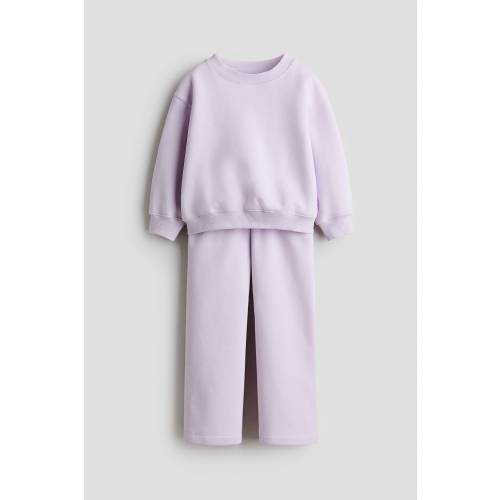 2-PIECE BRUSHED-INSIDE SWEATSHIRT AND JOGGERS SET