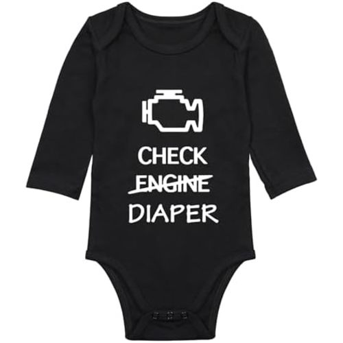 Check Engine Diaper Baby Bodysuit Mechanic Outfit f1 Clothes Baby Race Car Outfit Funny Babies Bodysuit