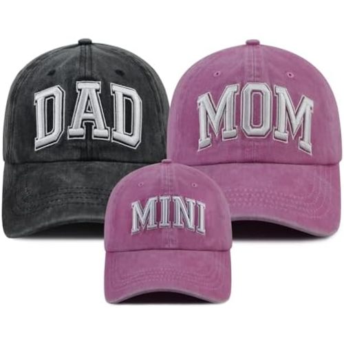 Funny Dad Mom Mini Matching Family Hat, Adjustable Embroidered Parent-Child Baseball Cap