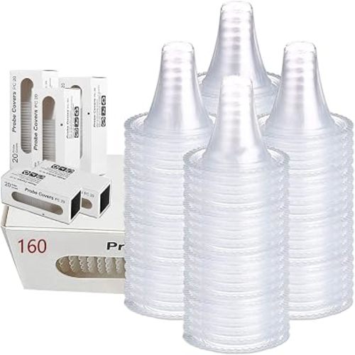 160 Counts Ear Thermometer Probe Covers Disposable Refill Caps