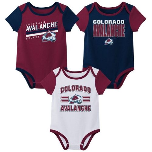NHL Colorado Avalanche Infant Boys' 3pk Bodysuit - 3-6M