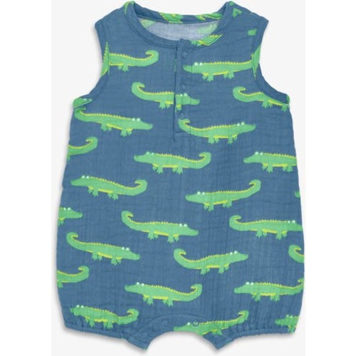 Baby Cotton Gauze Bubble Shortie In Seasonal Prints, 3-6M