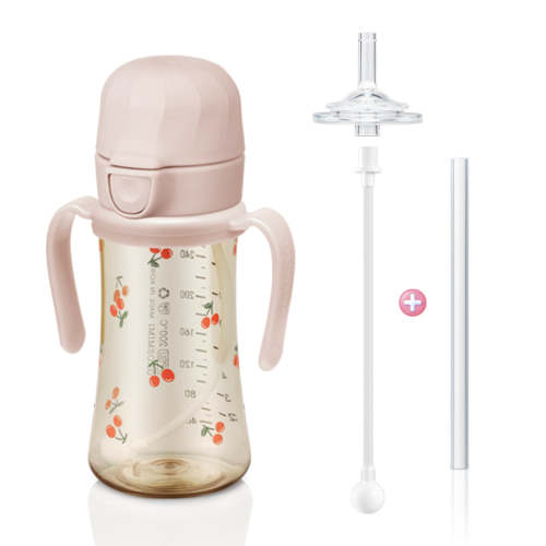 Grosmimi Straw Cup with Flip Top & Weight - 10oz