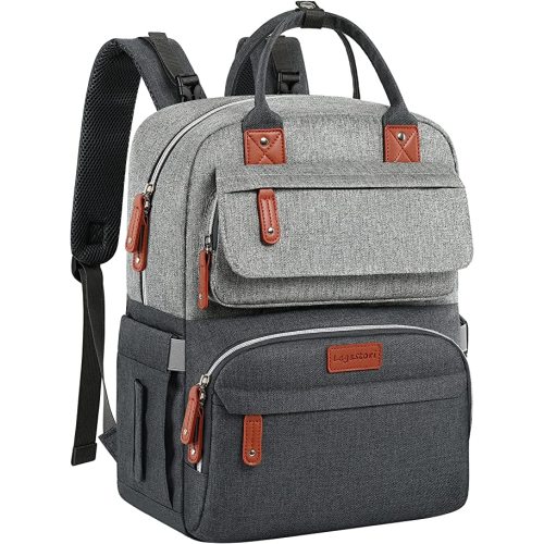 Diaper Bag Backpack, Baby Bag for Boys Girls, Large Diaper Backpack Travel Diaper Bags with Insulated Pockets Baby Registry Search Shower Gifts Newborn Essentials for Mom Dad, Waterproof Grey