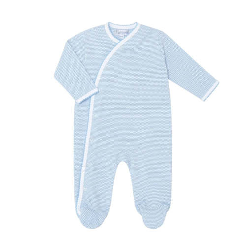 Nellapima Blue Crossover Footie - 3-6M