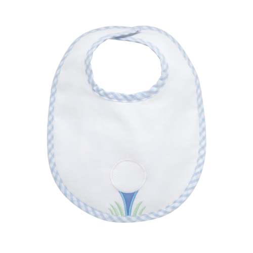 Golf Applique Basic Bib, Blue