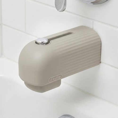 Silicone Baby Bathtub Spout Cover, Upgraded Faucet Protector for Kids, Bath Spout Guard for Baby Safety, Soft Tub Faucet Cover, Water Spout Cover for Child Safety, Universal Fit, Taupe