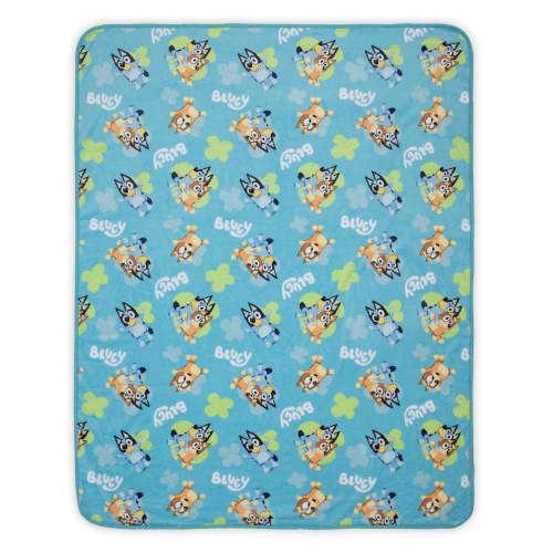 Bluey Plush Toddler Blanket Light Blue, 40" x 50", Boy or Girl