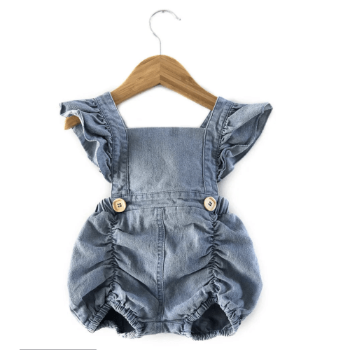 Denim Ruffle Romper | Reverie Threads