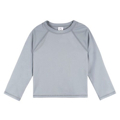 Gerber Baby and Toddler Long Sleeve Solid Swim Rashguard - Grey - 3-6 Months