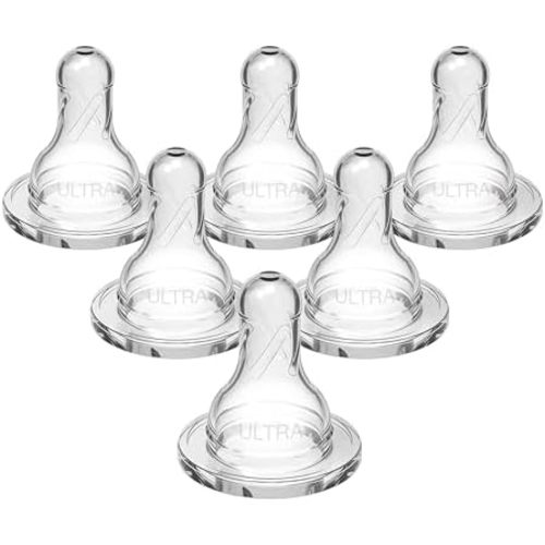Dr. Brown's Narrow Anti-Colic Ultra-Preemie Baby Bottle Nipple, 0m+, 6-Pack