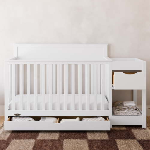 Graco Shiloh Convertible Baby Crib and Changer, White