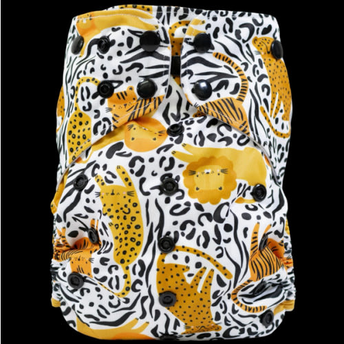 Flex Fit Pocket Cloth Diaper - Jungle Cats