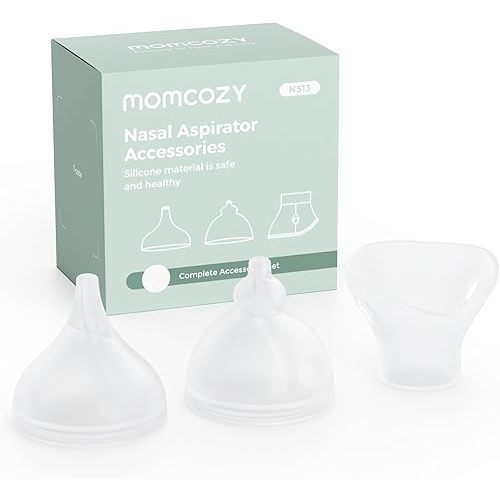 Momcozy Nasal Aspirator Replacement 3pcs-Tip 2 Pcs and 1 Nasal Mask, BPA Free Silicone Nozzle Tip, for Momcozy BreezyClear™ 2-in-1 Electric Nasal Aspirator Only