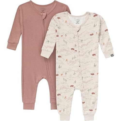 Modern Moments by Gerber unisex-baby Viscose 2-pack Footless Tight Fitting Pajamas
