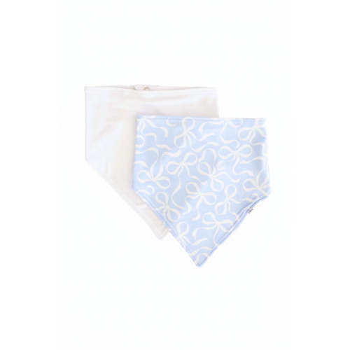 Blue-tiful Bows 2pc Bandana Bibs