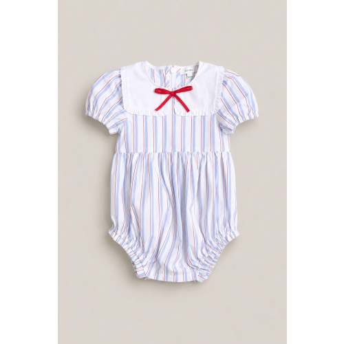 Baby Emery Romper in Heritage Stripe