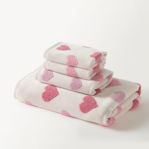 Adairs Kids - Hannah Heart Multi Towel Range | Adairs