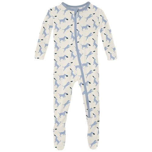 KicKee Print Footies with Zipper, Super Soft One-Piece Jammies, Sleepwear for Babies and Kids