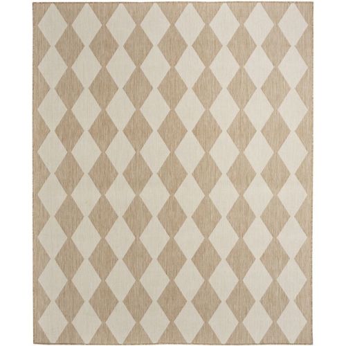Nourison Positano 5' x 7' Jute Diamond Modern Flatweave Indoor/Outdoor Rug