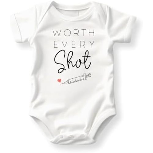 Worth Every Shot IVF Baby Bodysuit, Toddler & Kids T-Shirt - Fertility Support Pregnancy Announcement