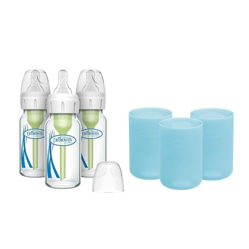 Dr. Brown's Anti-Colic Options+ Narrow Glass Baby Bottle, 4 oz, 3-Pack