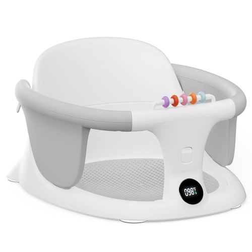 Baby Bath Seat for Babies Sitting Up Infant Bath Seat for Babies 6 Months & Up Baby Bath Chair Toddler Bath Seat 6-12 Months, Gray