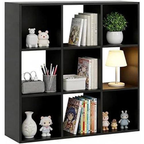 9 Cube Storage Organizer, Reversible Bookcase Shelf