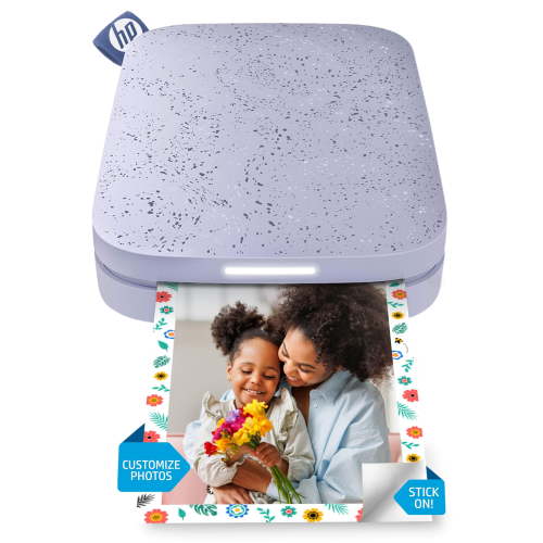 HP Sprocket Compact Portable Photo Printers, with Accessories Included, Purple, 1 Count, 1 Pack