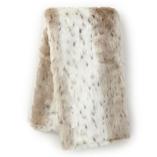 Levtex Baby Snow Leopard Faux Fur Blanket