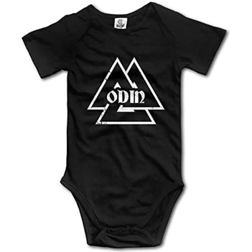Baby Valknut, The Symbol of Odin God Family Newborn Short Sleeve Romper Unisex Bodysuit