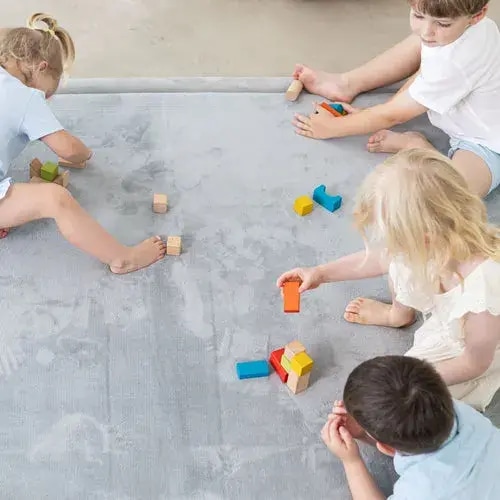 Loungey Cloudey Mat Coral Fleece Concrete - Large | Baby Bunting AU