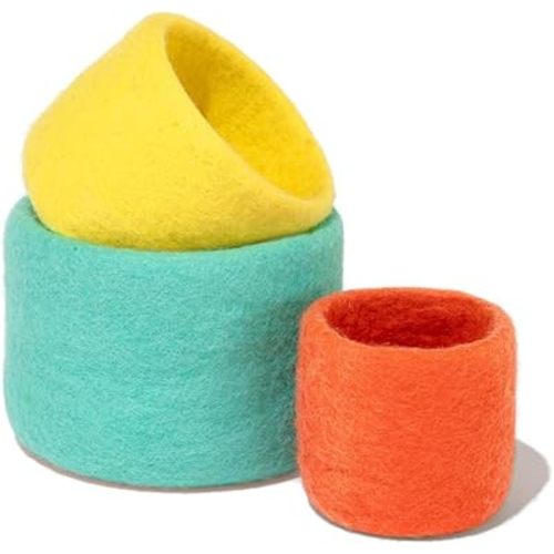 Lovevery, Nesting Felt Baskets (3), Perfect for Your Toddler Starting at 13 Months+