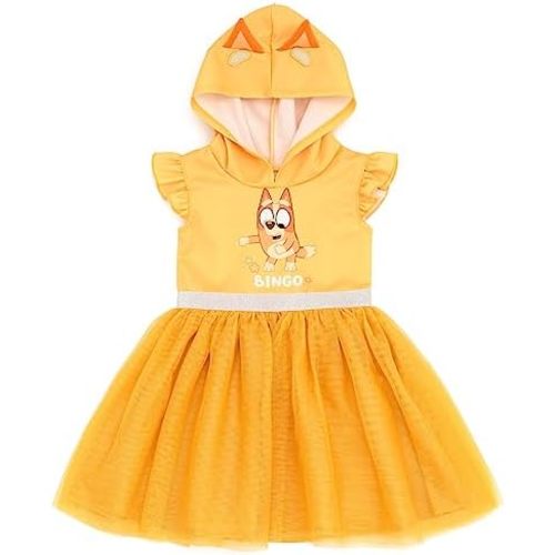 Bluey Bingo Girls Mesh Cosplay Dress Toddler to Big Kid