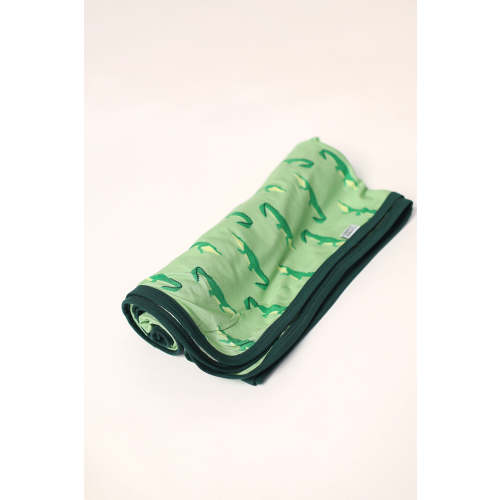 Southern Slumber - Light Green Alligator Bamboo Swaddle Blanket