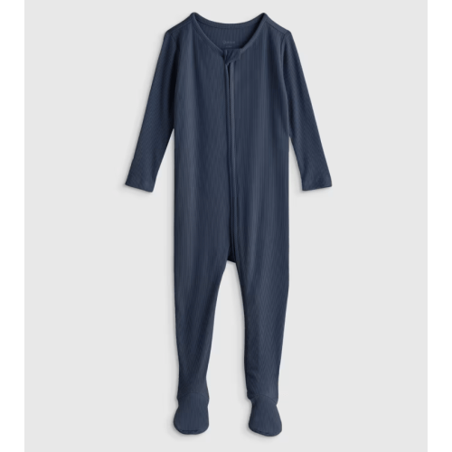 Softest Rib Footie in Deep Sea Blue