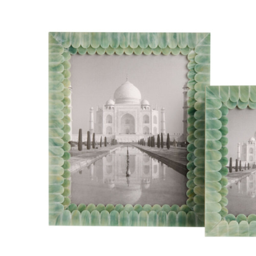 World Market Green Resin Double Scallop Picture Frame - 8” x 10”