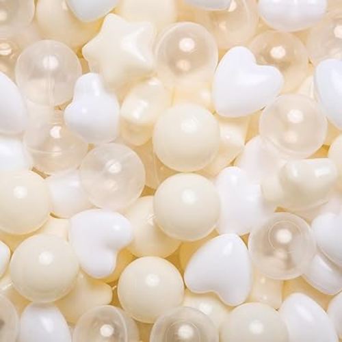 GOGOSO Ball Pit Balls,Plastics Balls for Ball Pit, Stars Hearts Shape for PastelBall for Toddlers Kids