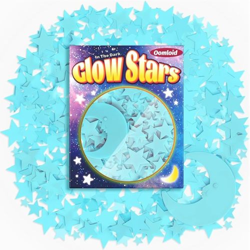 201 Pcs Glow in The Dark Stars Stickers for Ceiling, Kid Room Wall Decor | Stars for Ceiling, Boys Girls Room Decor, Toddler Kids Stocking Stuffers, Bedroom Ceiling Decor, Wall Stickers, Star Stickers